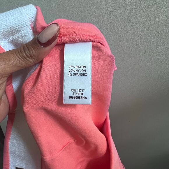 Counterparts Pull On Pants High Waisted NWOT Small Coral Wide Leg Stretch - Picture 6 of 7